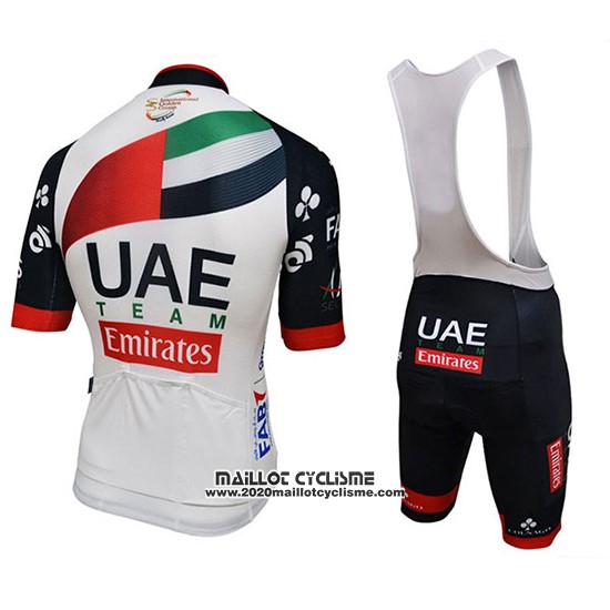 2018 Maillot Ciclismo UCI Mondo Champion Leader UAE Blanc Manches Courtes et Cuissard